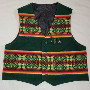 Vintage Wool Native Tribal Southwest Style Vest